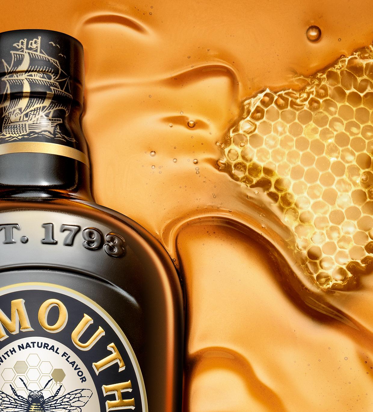 High-end retouching of spirits bottle for product advertising